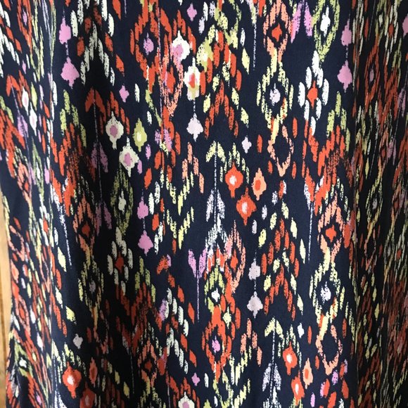 Harlow & Rose Navy Blue w/Multi-Color Abstract Pullover Tee Dress Medium - Picture 4 of 10